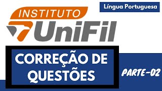 CORREÇÃO DE QUESTÕES #2 - UNIFIL - LÍNGUA PORTUGUESA