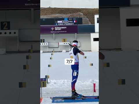 🤩🏹 Le magnifique 10/10 signé Éric Perrot #ski #biathlon #coupedumonde