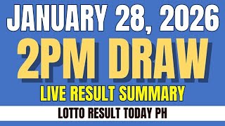  Pcso Lotto Result Today 2pm January 28 2026  Ez2 Result And Swertres Result
