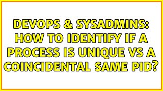 DevOps & SysAdmins: How to identify if a process is unique vs a coincidental same PID? Net Worth