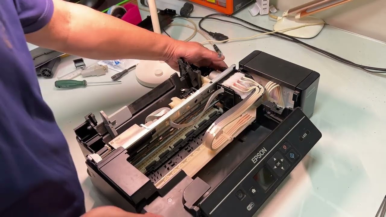 【檢修紀錄】EPSON L455 檢修紀錄02 #進紙器取紙輪分頁輪 #噴頭更換 #廢墨倉更換 #廢墨數據清零 20260820 縮圖