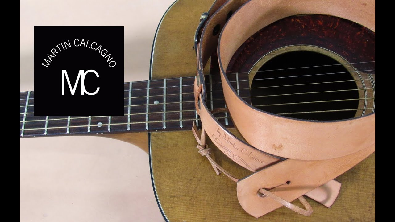 Martin Calcagno: Correa de cuero para guitarra. - YouTube