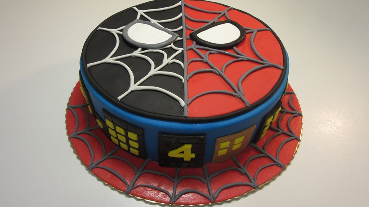 Spiderman Cake Tutorial - Fondant Birthday Cake - YouTube