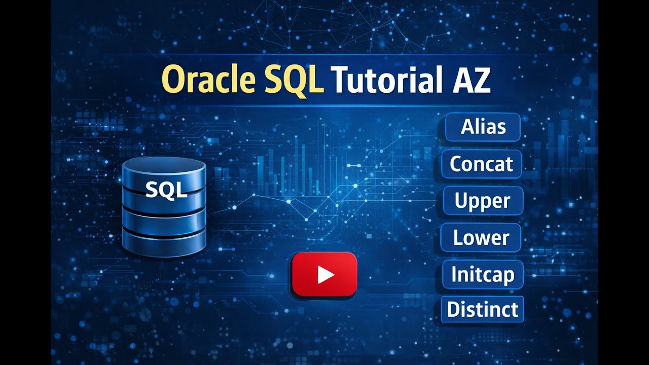 Oracle SQL Tutorial AZ | Alias, Concat, Upper, Lower, Initcap, Distinct