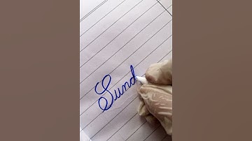 Sunday Word in Cursive Writing | #beautifulcalligraphy # short #ytshorts #handwriting #simplewriting