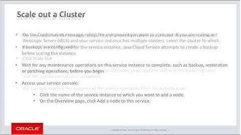 Oracle Java Cloud Service - Scaling and Backing up an Instance - Advisor Webcast