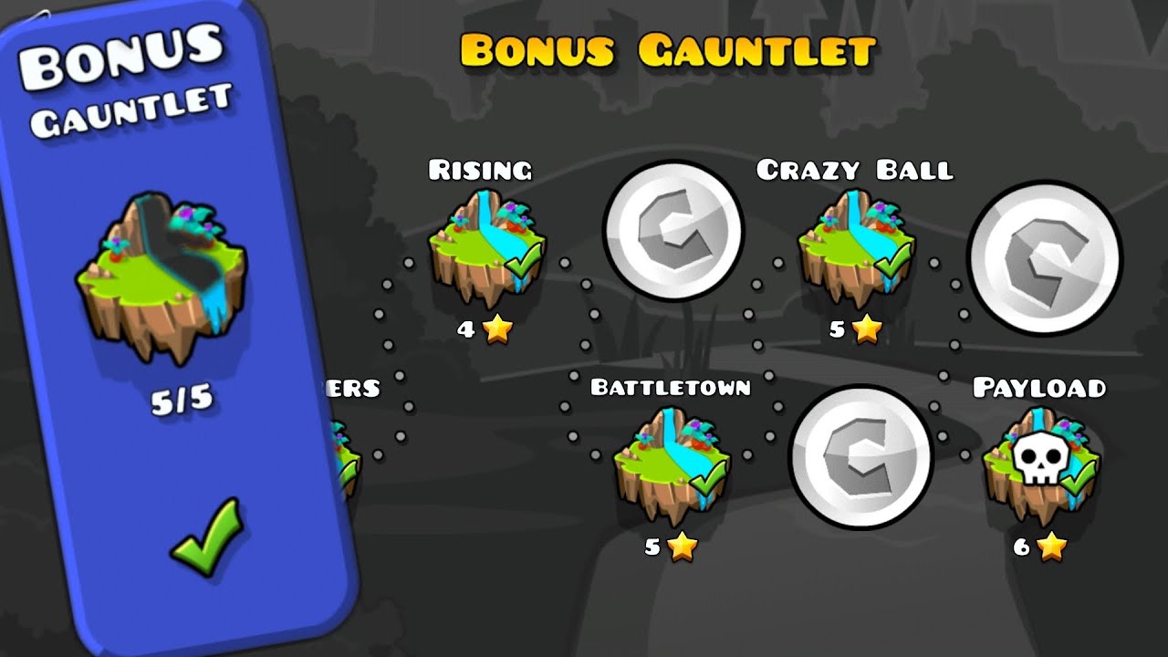 Bonus Gauntlet all coins. Geometry dash. - YouTube