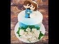 оформление свадебного торта с фигурками жениха и невесты из мастики /how to make a wedding cake