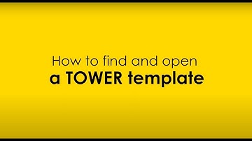 How to Find and Open a TOWER Template in Microsoft® Word