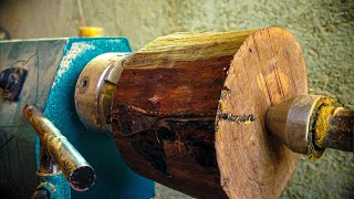 woodturning - making a wooden envelope with the hardest wood in the world with woodturning 🤯