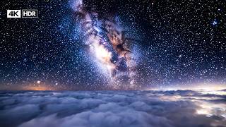 Night Sky 4K HDR Celestial Sleep Ambience | OLED Starfield Journey