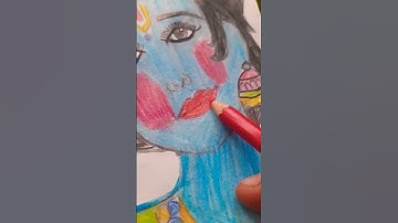 #shorts #drawing colour pencil krishna and radha drawing part 2 #viral #khushidrawingandcraft