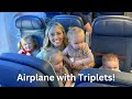 Taking toddler triplets  5 year old on an airplane for the first time did we survive