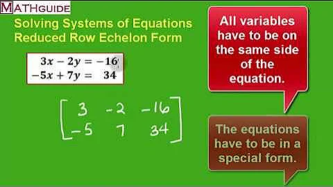 Systems of Equations: RREF