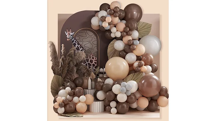 PartyWoo Brown Balloons for Wild One Birthday, Baby Shower Neutral, Jungle Party Decorations 140 PCS