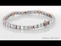 10.33 Carat Fancy Pink Diamond Bracelet in Platinum and 18K Rose Gold