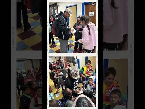 5Fingaz Art visits Tracey Magnet School