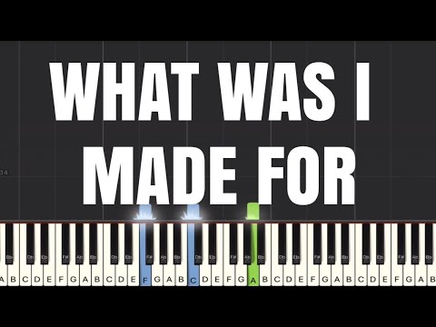 Billie Eilish What Was I Made For Piano Tutorial Medium