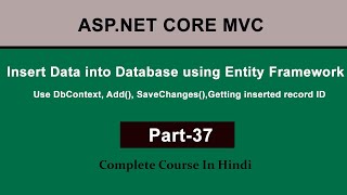Insert Data into Database using Entity Framework Core | ASP.NET Core