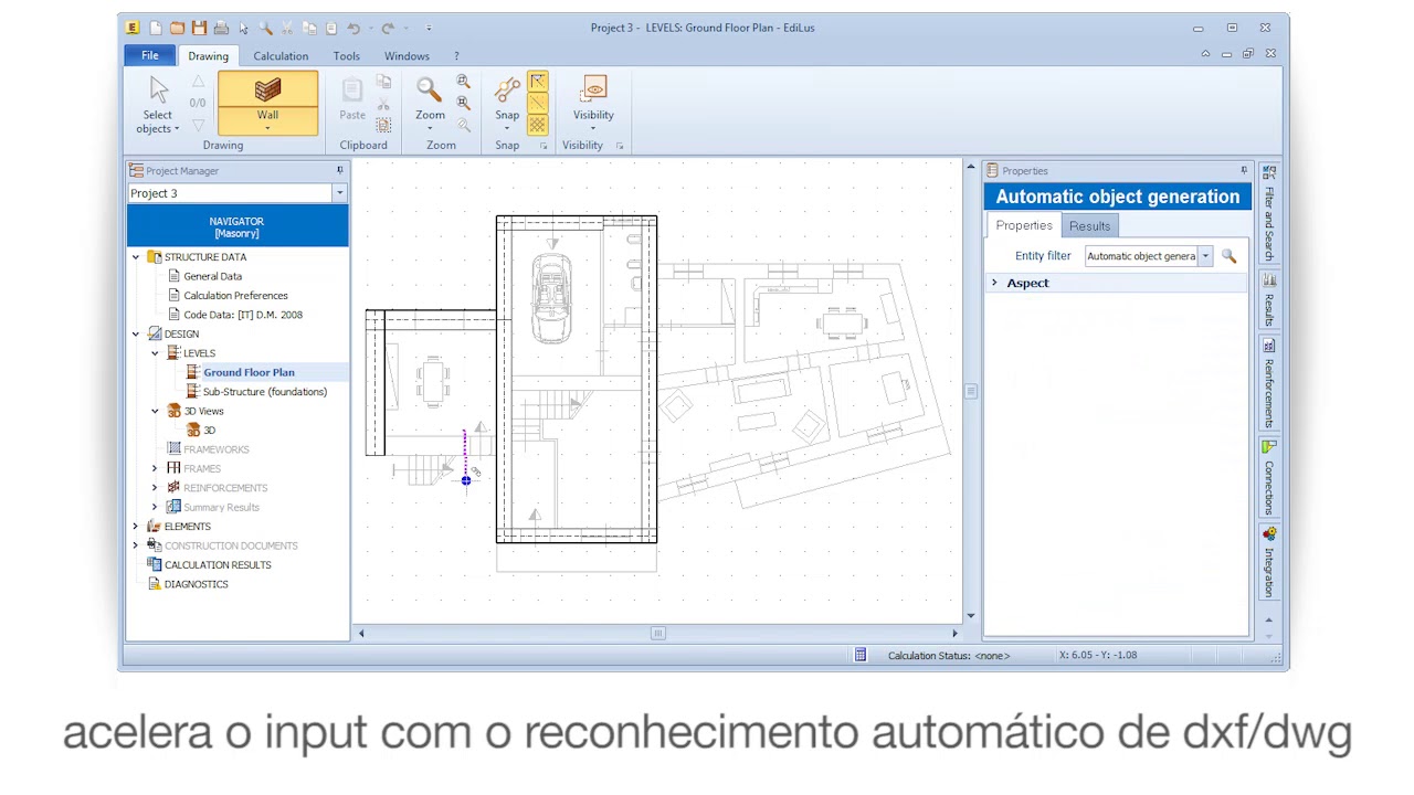 Vídeo Tutorial de EdiLus - Inserir paredes de alvenaria - ACCA software ...