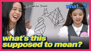 JISOO: I'm good at relay drawing games. (Jennie: ...what is this?) screenshot 2