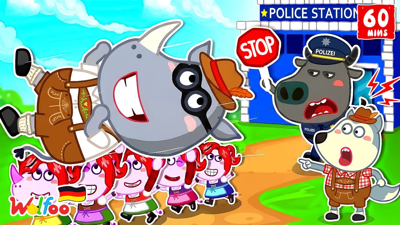 Wolfoo Geschichte 🐺 Mini-Rhinos greifen an🚨 Wolfoo stoppt den Gefängnisausbruch | Kindersicherheit