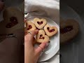 Jam Filled Heart Shaped Cookies tiktok honeynutcherrios