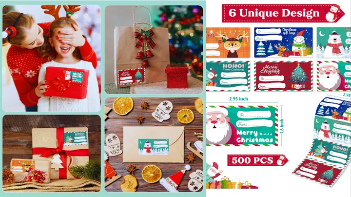 500 PCS Christmas Gift Tags - Gift Tags for Christmas Presents - Christmas Gifts for Women Men Kids
