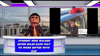 Student Who Walked 7 Miles Each Way To Work Gifted With a Car