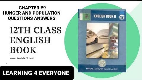 I.com part 2 BOOK English 📖 Chapter no 9 Hunger and population explosion Exercise QUESTIONS ANSWERS