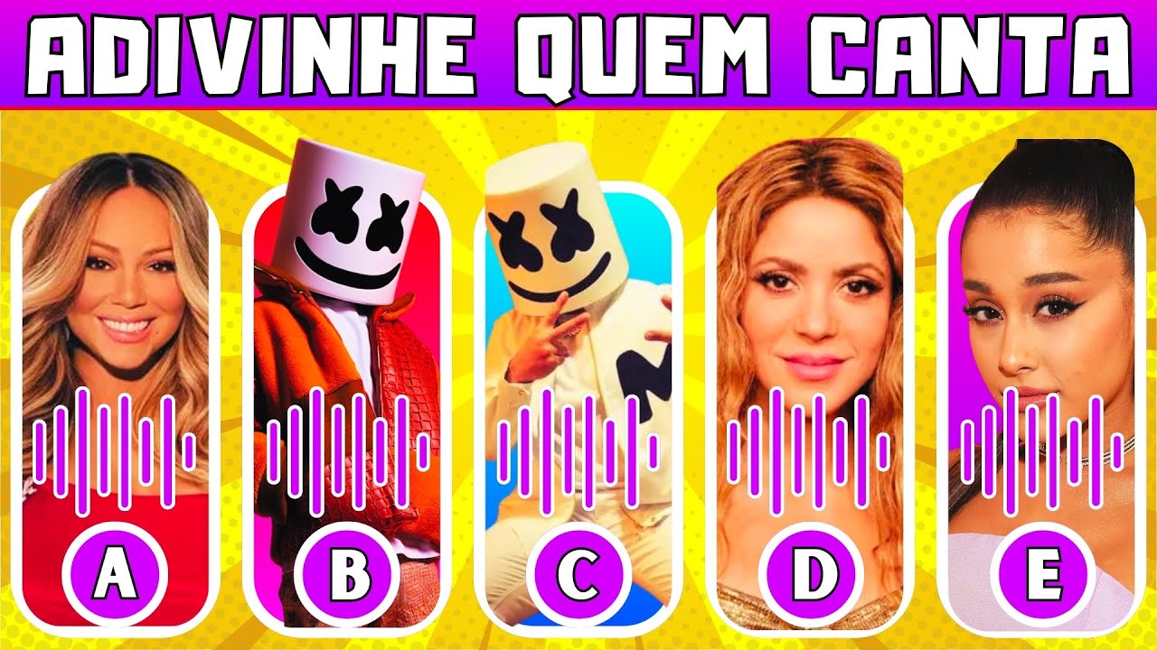 🎤 ADIVINHE QUEM CANTA 2023 🎵 QUIZ TIKTOK | ariana grande, marshmello, Mariah Carey, justin bieber