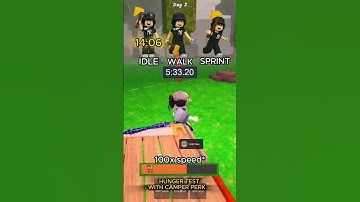 HUNGER TEST WITH PERK 💫 99 nights in the forest #99nightintheforest #roblox #99nights