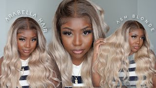 BEST FLAWLESS ASH BLONDE OMBRE LACE WIG INSTALL FOR BEGINNERS | FT. ARABELLA HAIR