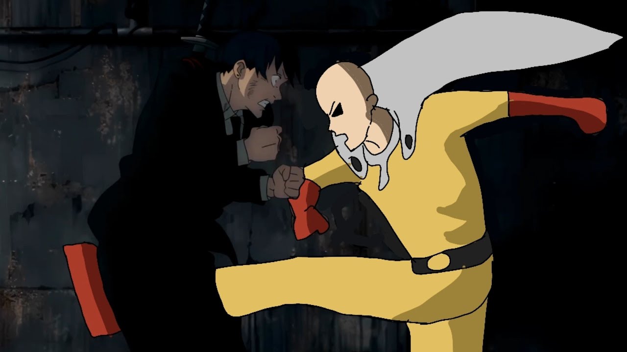 Saitama breaks aki's nuts YouTube