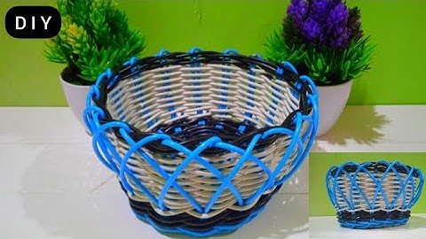 how to make baskets from rattan, diy wicker basket, storage basket, weaving basket easy.