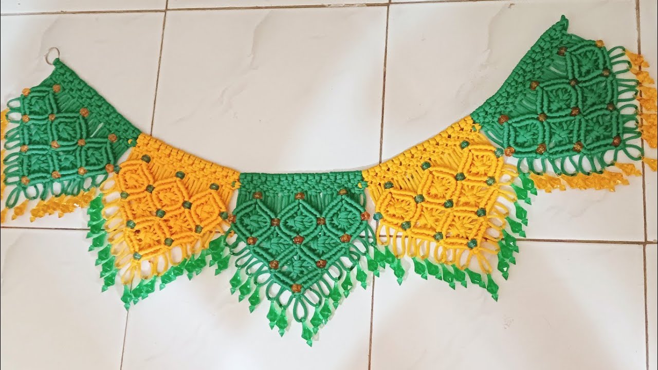 Macrame Toran design 2022/ Macrame Toran Full Tutorial in Marathi@ Ashwini Macrame Art