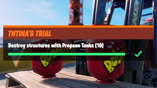 Destroy Structures with Propane Tanks (10) - Fortnite TNTina's Trial Challenges