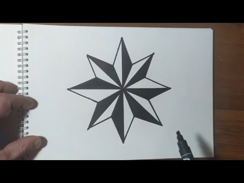 Как нарисовать воровскую звезду / Тату вор в законе / Нарисовать розу ветров / Восьмиконечная звезда