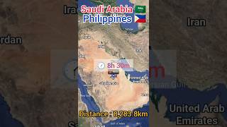Riyadh to Manila flight Route ✈️ || Saudi Arabia 🇸🇦 to Philippines 🇵🇭 ||