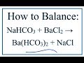Balancing Chemical Equations with Ions