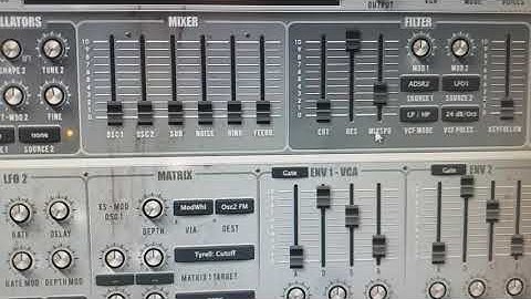 U-he Tyrell N6 digital self-oscillation filter.