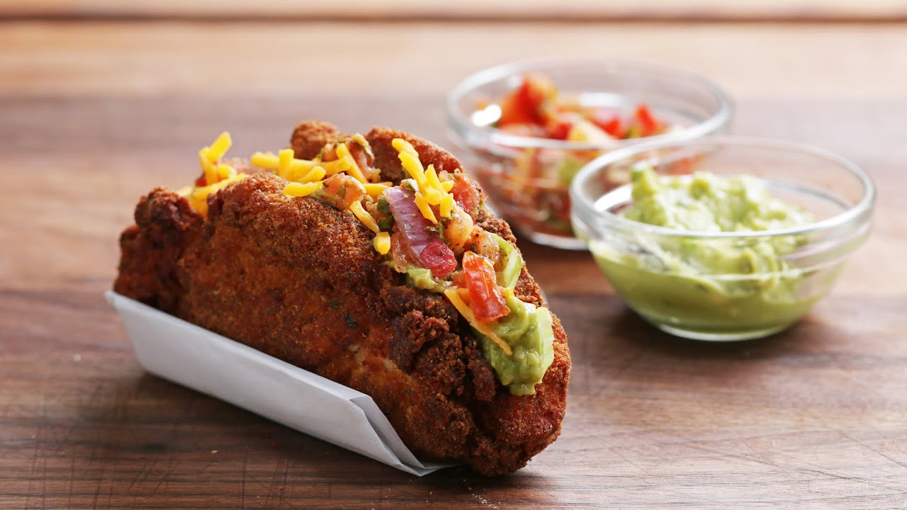 Inside-Out Fried Chicken Tacos | Tasty