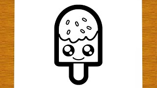 HOW TO DRAW AN ICE CREAM KAWAII | Easy drawings