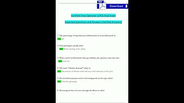 Certified Pool Operator Final Exam 2024 2025 Expected Questions and Answers Verified Answers