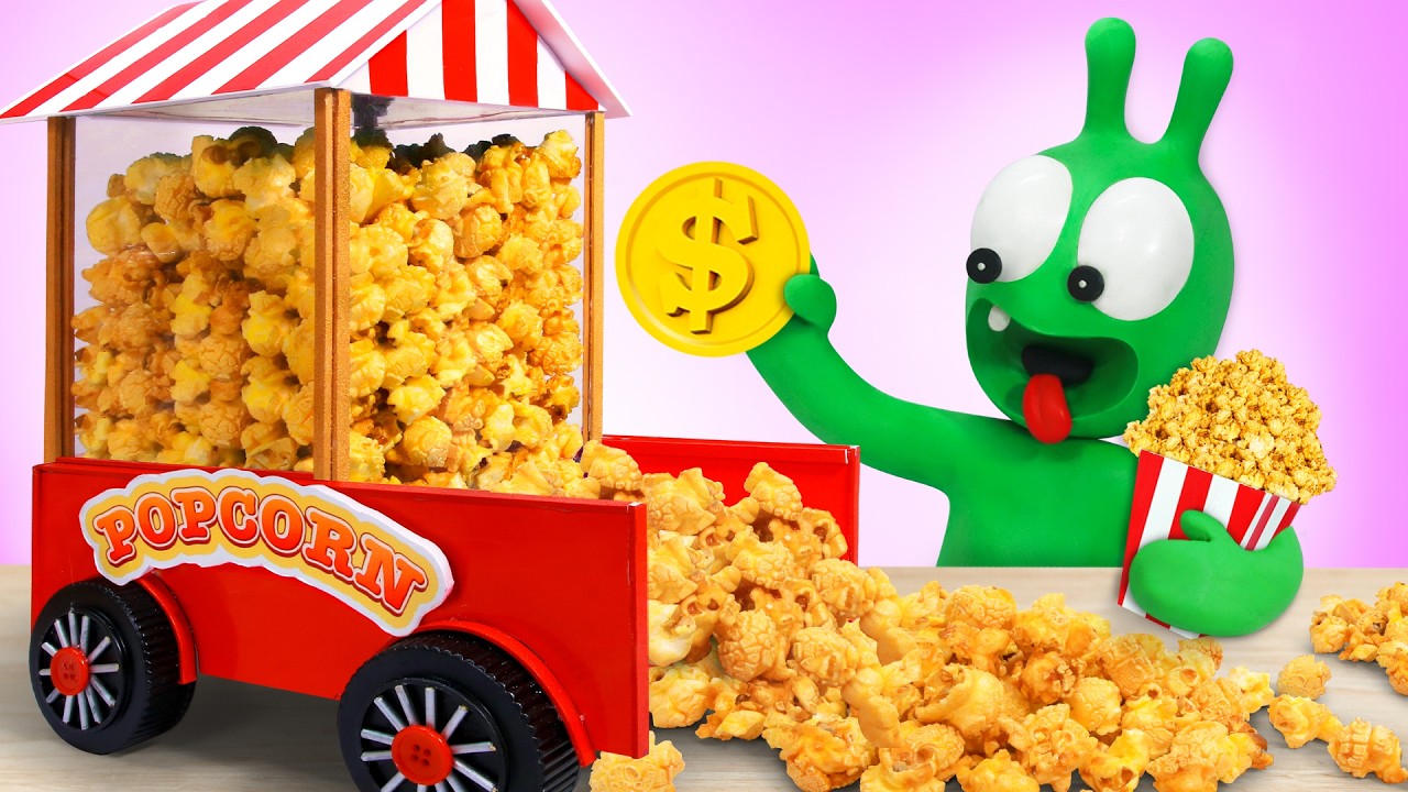 Who Wants Popcorn? Pea Pea Makes Colorful Popcorn! - Pea Pea Wonderland