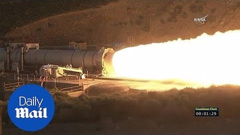 One step closer to Mars! NASA tests out its SLS booster - Daily Mail