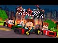 CORRIDA DE CARROS DOS HERÓIS NO MINECRAFT