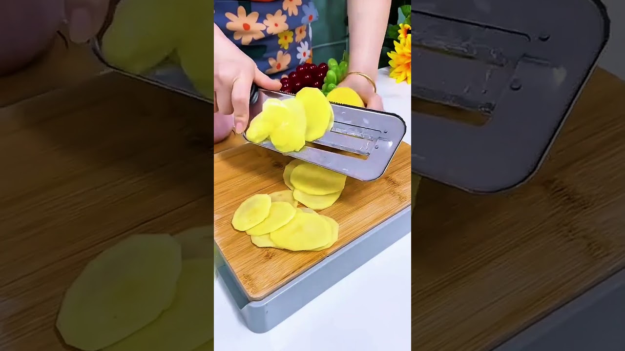 Stainless Steel Vegetable Cutter – Double Layer Slicer for Fast & Precise Cutting! 