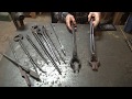 Introduction to tong making part 1 flat stock tongs without tongs  drawing out by hand