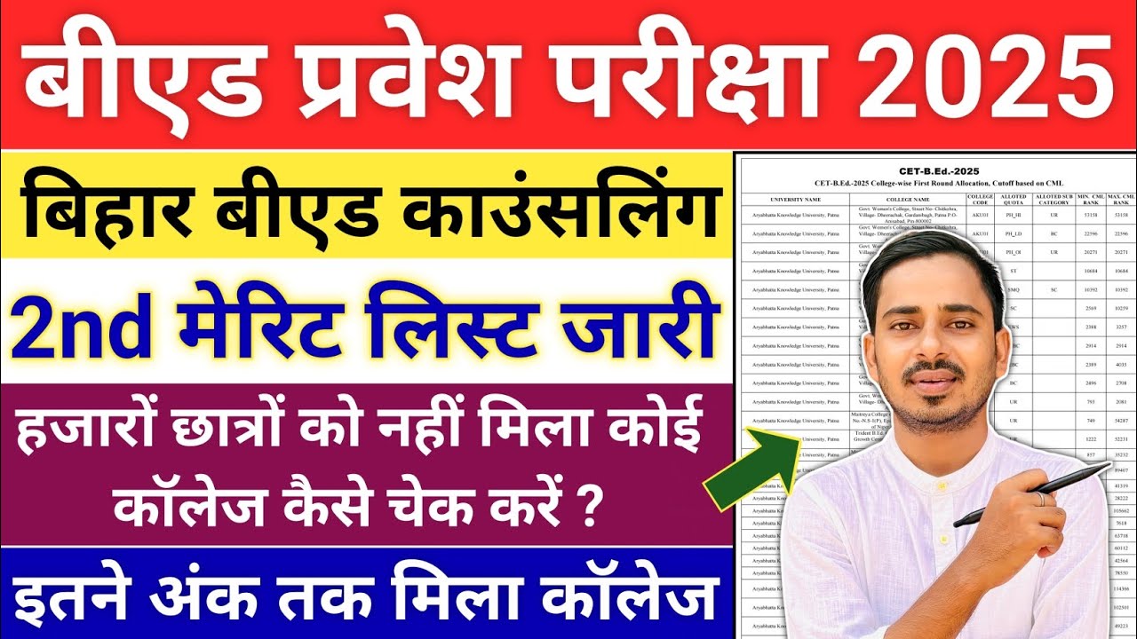 Bihar B.ed 2nd Merit List Out | Bihar Bed Cut Off | Bihar Bed ...
